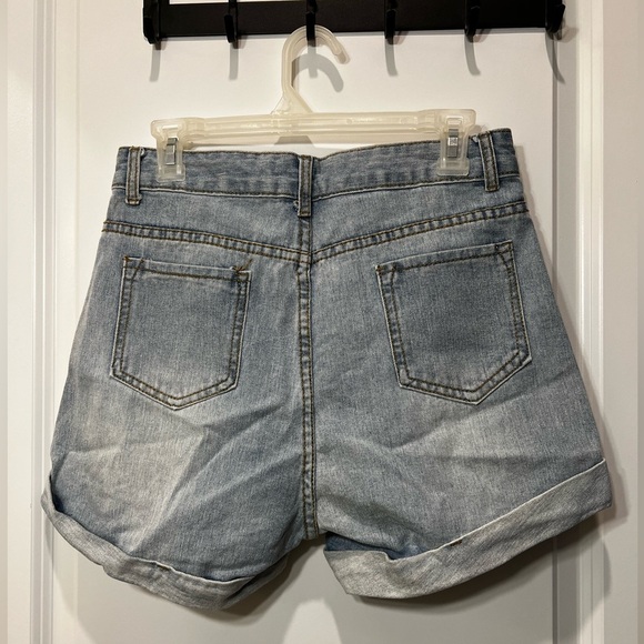 Shein High Rise Denim Shorts Size Medium - Picture 2 of 9